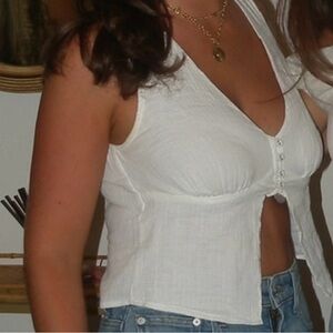 White Sleeveless Top